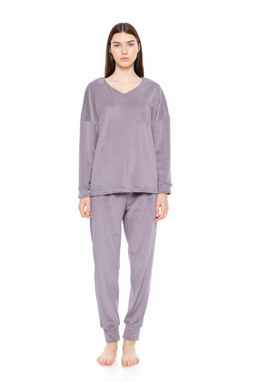 Pink Label - Pyjama V Soft Velvet