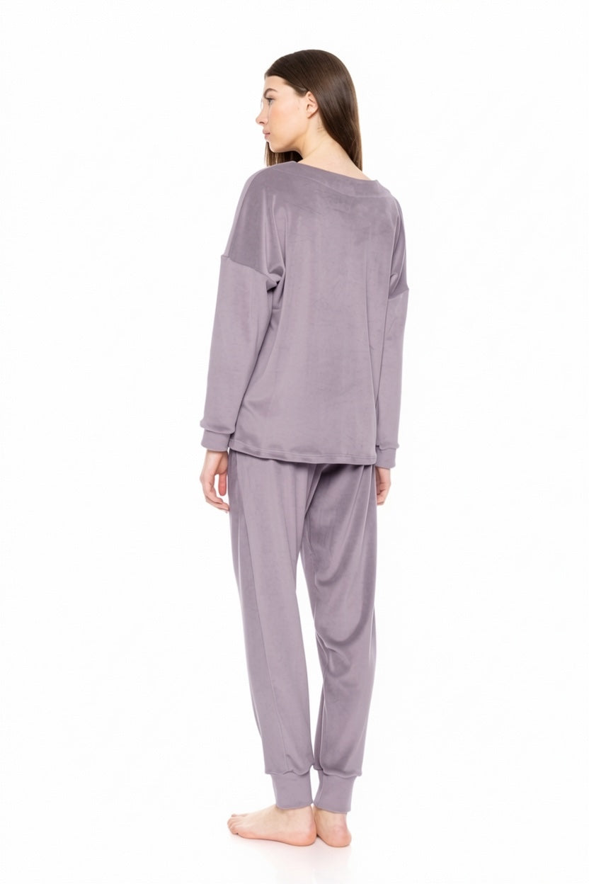 Pink Label - Pyjama V Soft Velvet