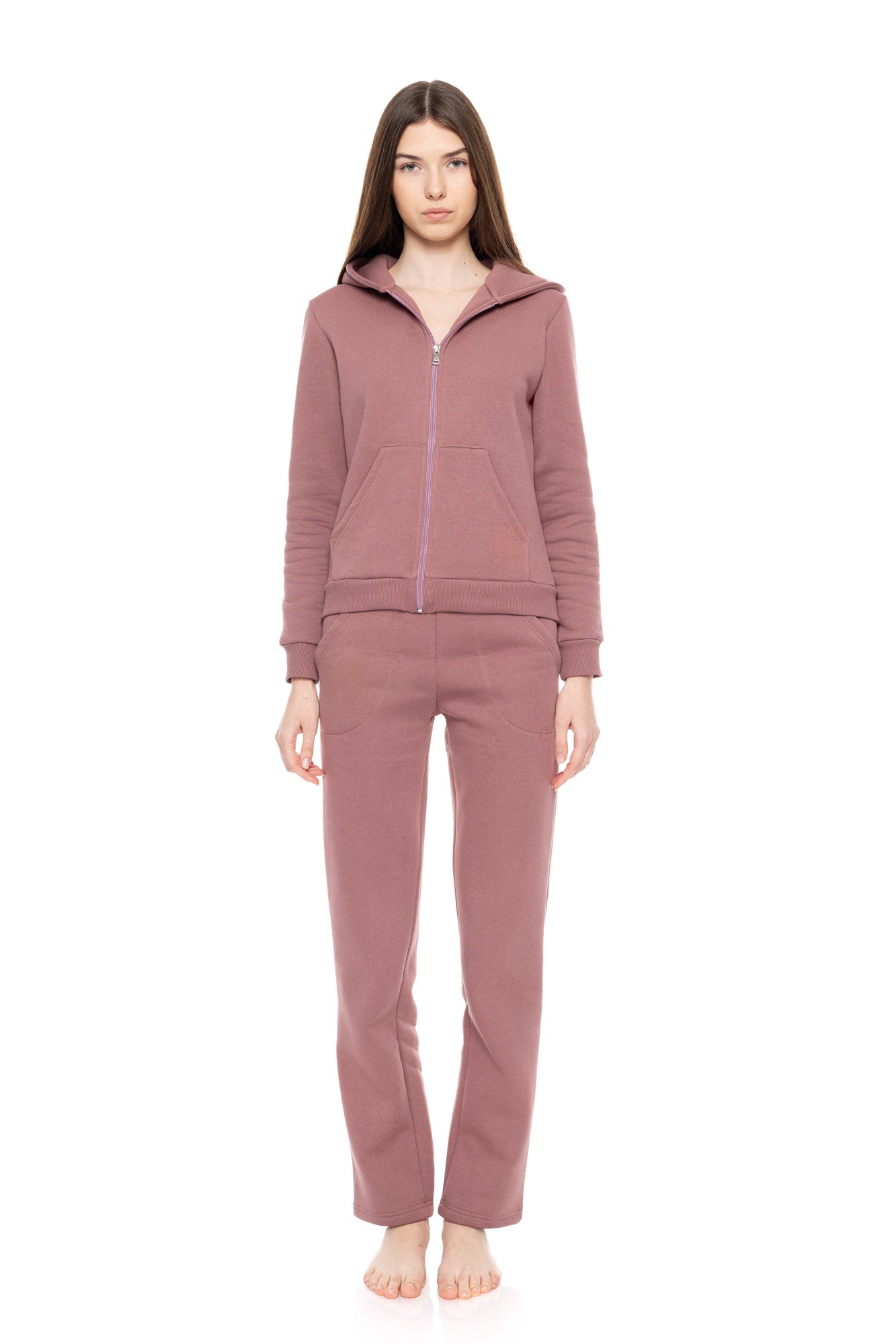 Pink Label - Homewear Zipper Soft Solid