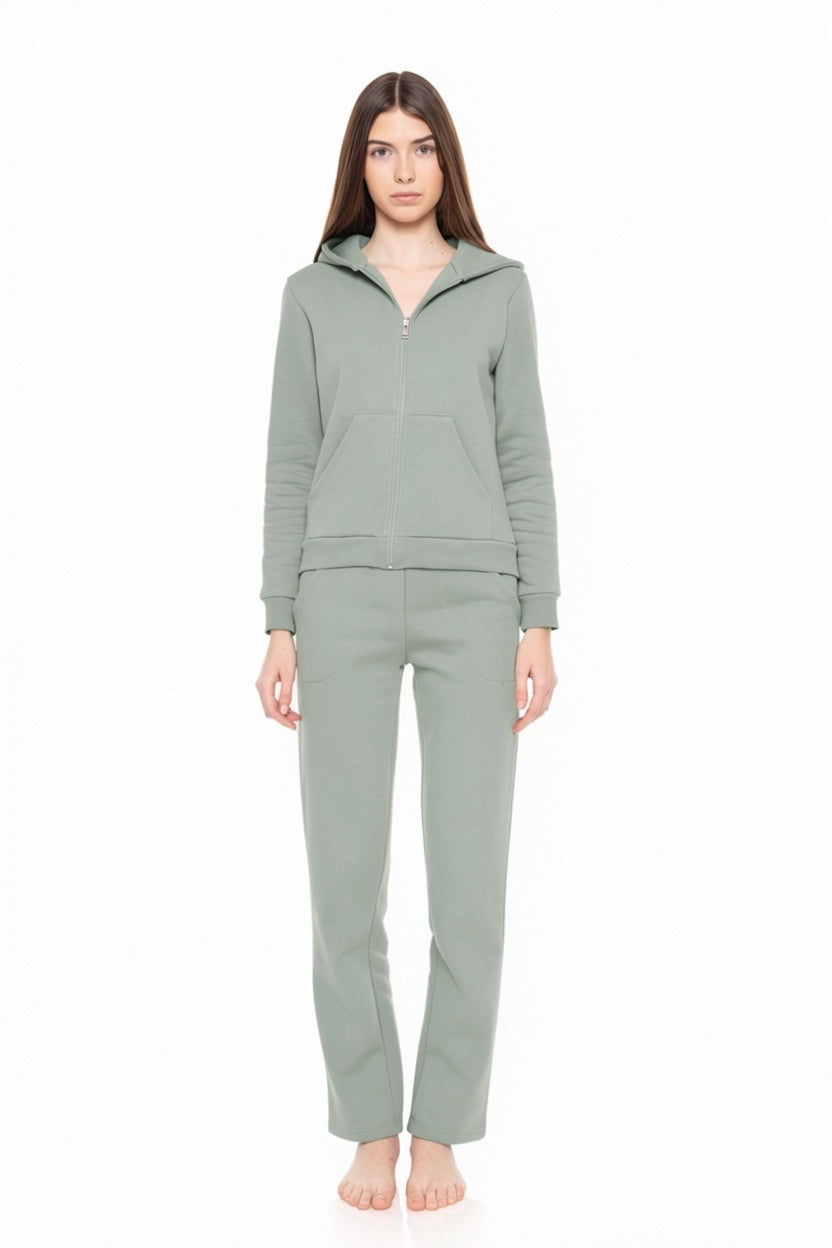 Pink Label - Homewear Zipper Soft Solid