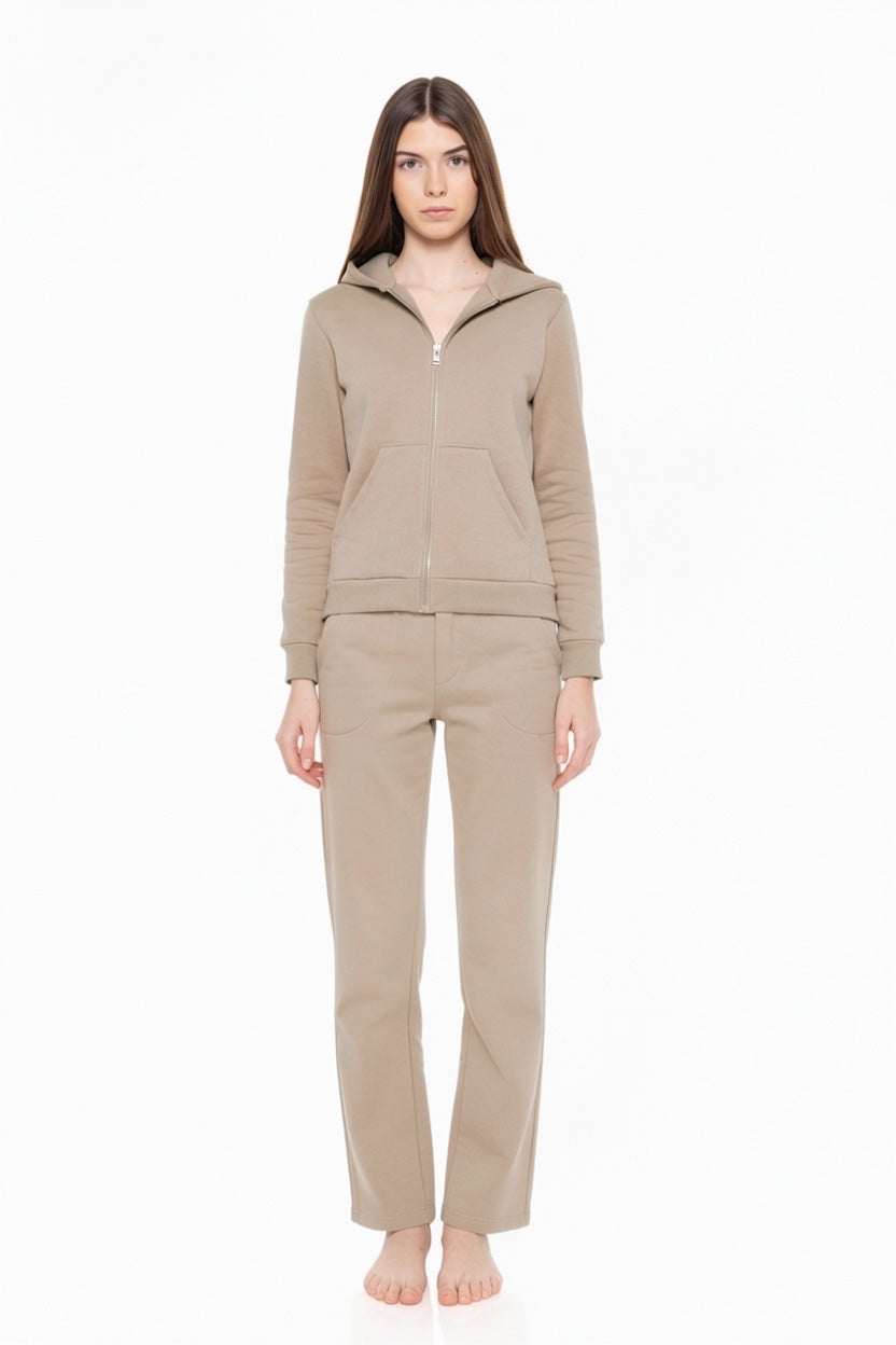 Pink Label - Homewear Zipper Soft Solid