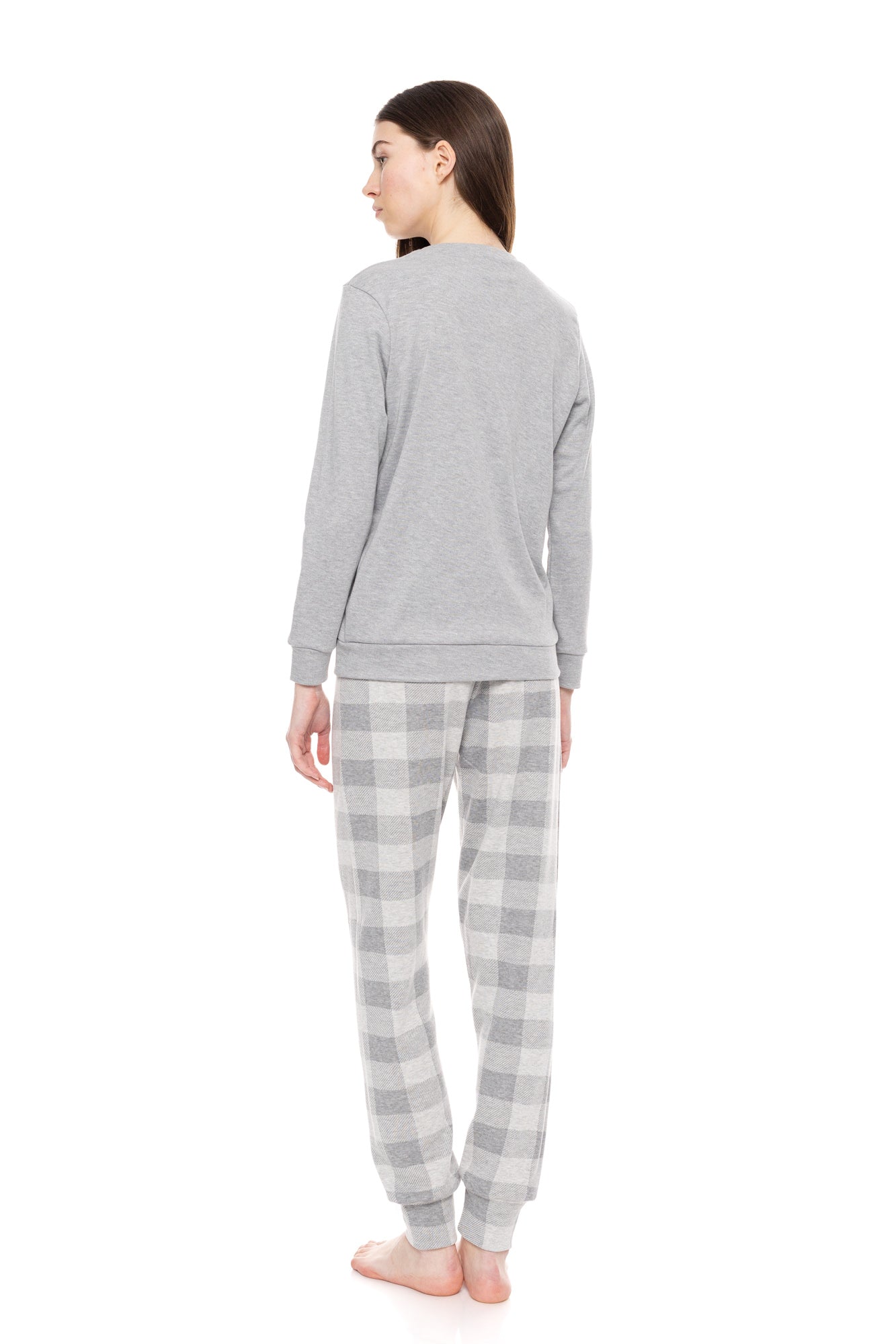 Pink Label - Pyjama Jacquard Grey Plaid