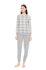 Pink Label - Pyjama Jacquard Grey Plaid
