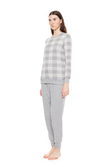 Pink Label - Pyjama Jacquard Grey Plaid