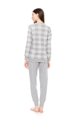 Pink Label - Pyjama Jacquard Grey Plaid