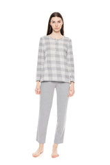 Pink Label - Pyjama Jacquard Grey Plaid