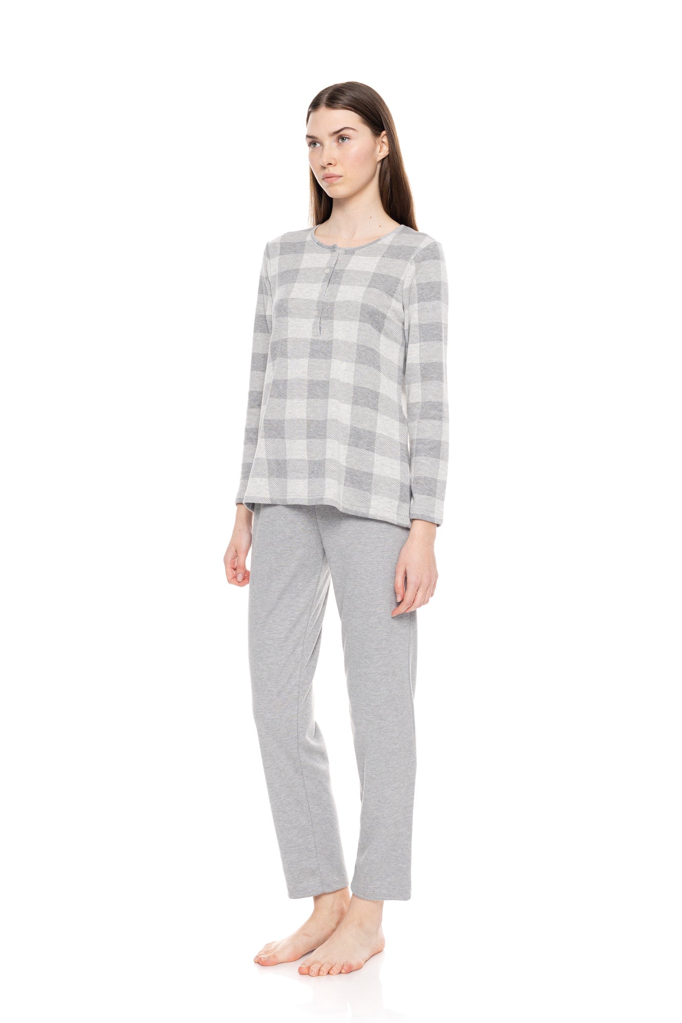 Pink Label - Pyjama Jacquard Grey Plaid