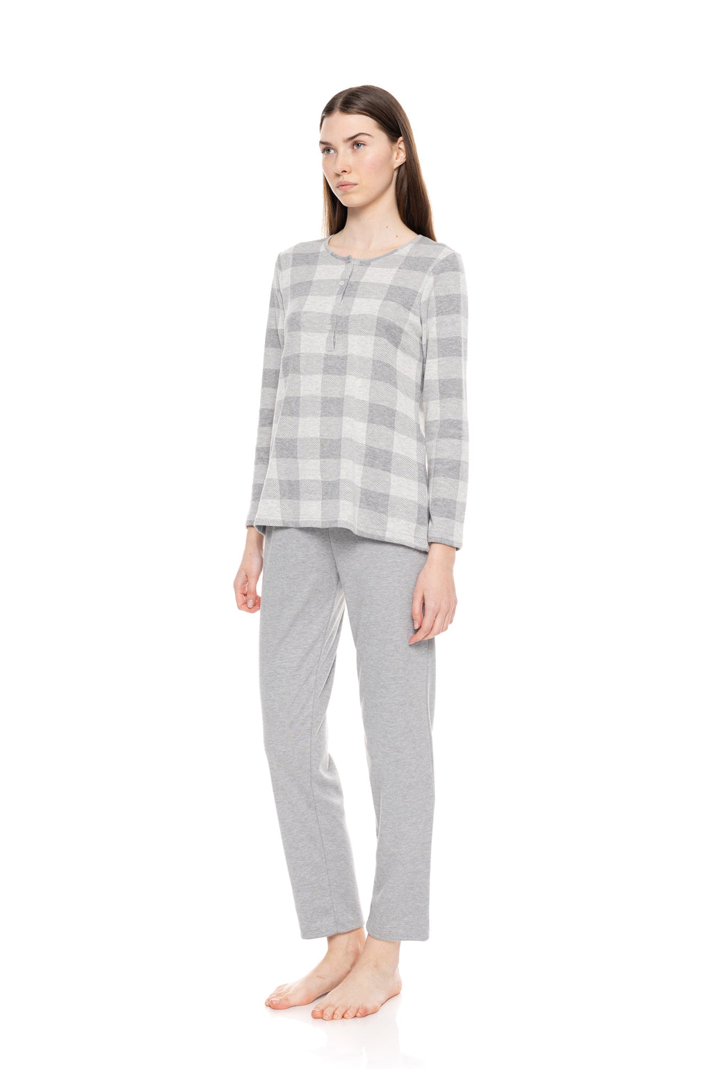 Pink Label - Pyjama Jacquard Grey Plaid