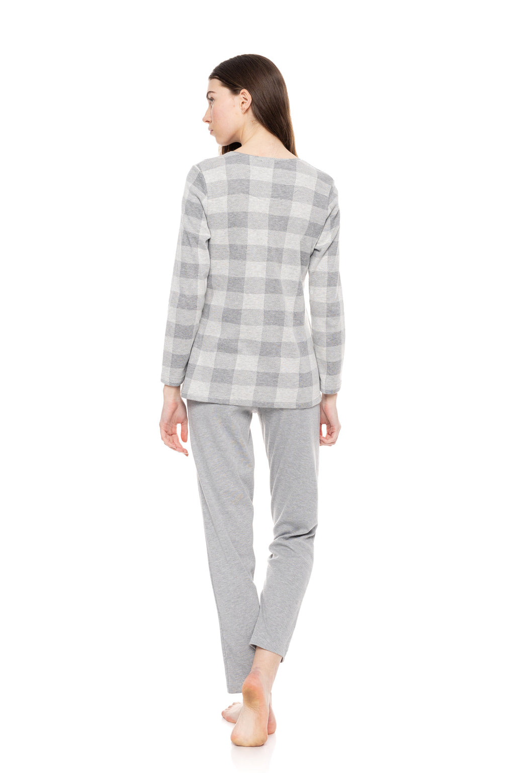 Pink Label - Pyjama Jacquard Grey Plaid