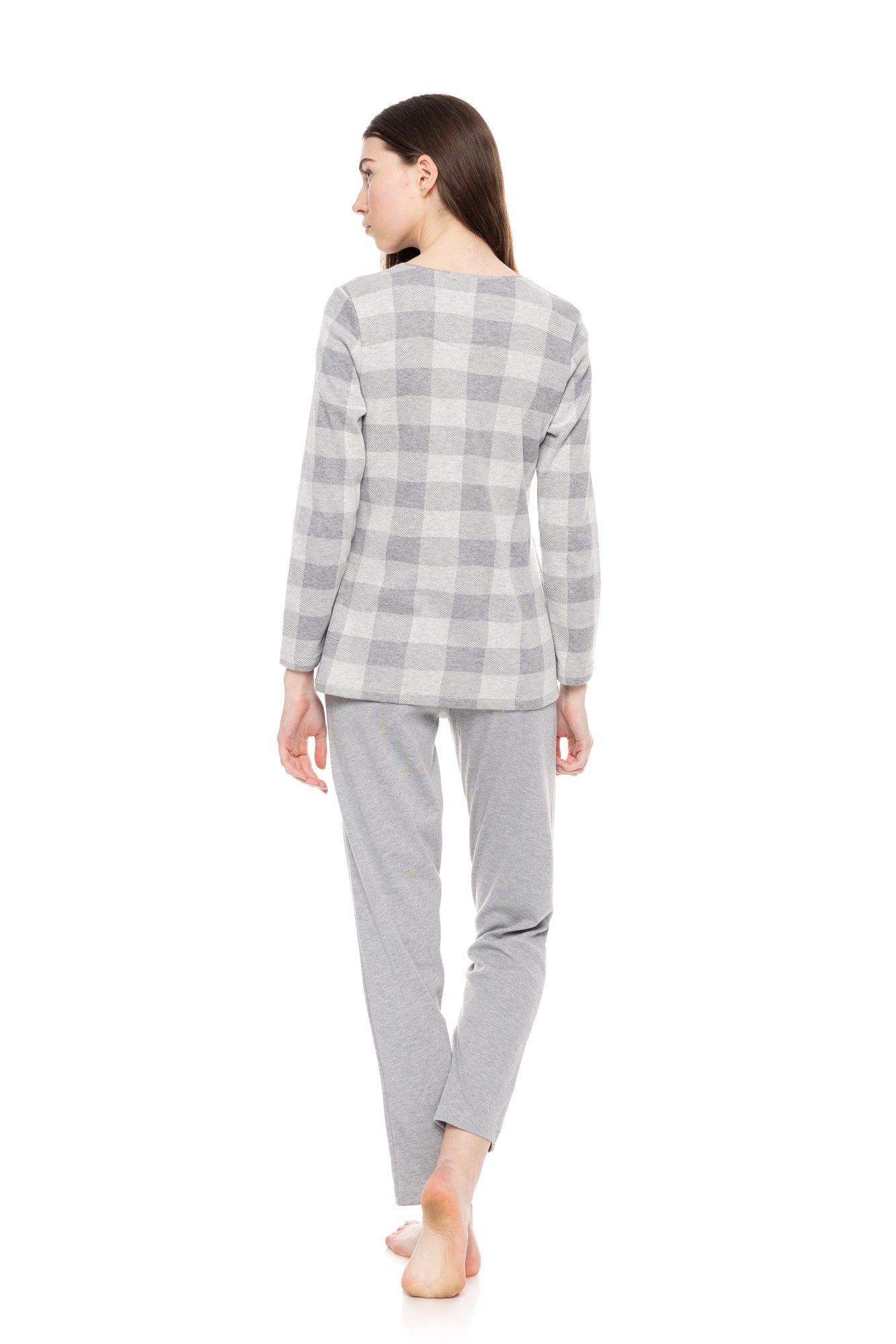 Pink Label - Pyjama Jacquard Grey Plaid
