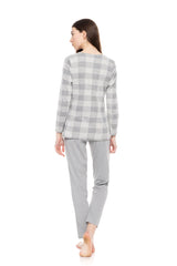 Pink Label - Pyjama Jacquard Grey Plaid