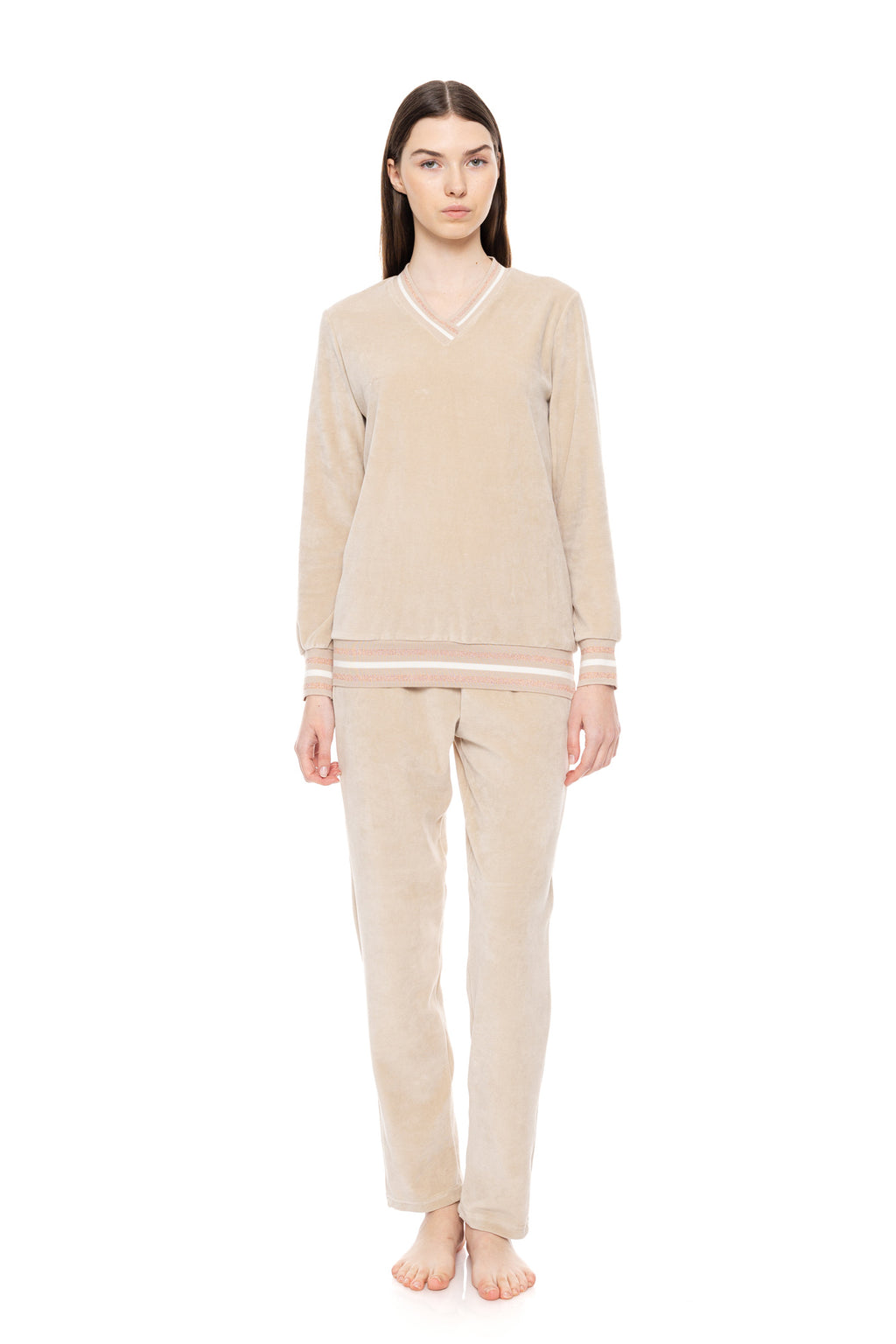Pink Label - Homewear V Velvet Detail