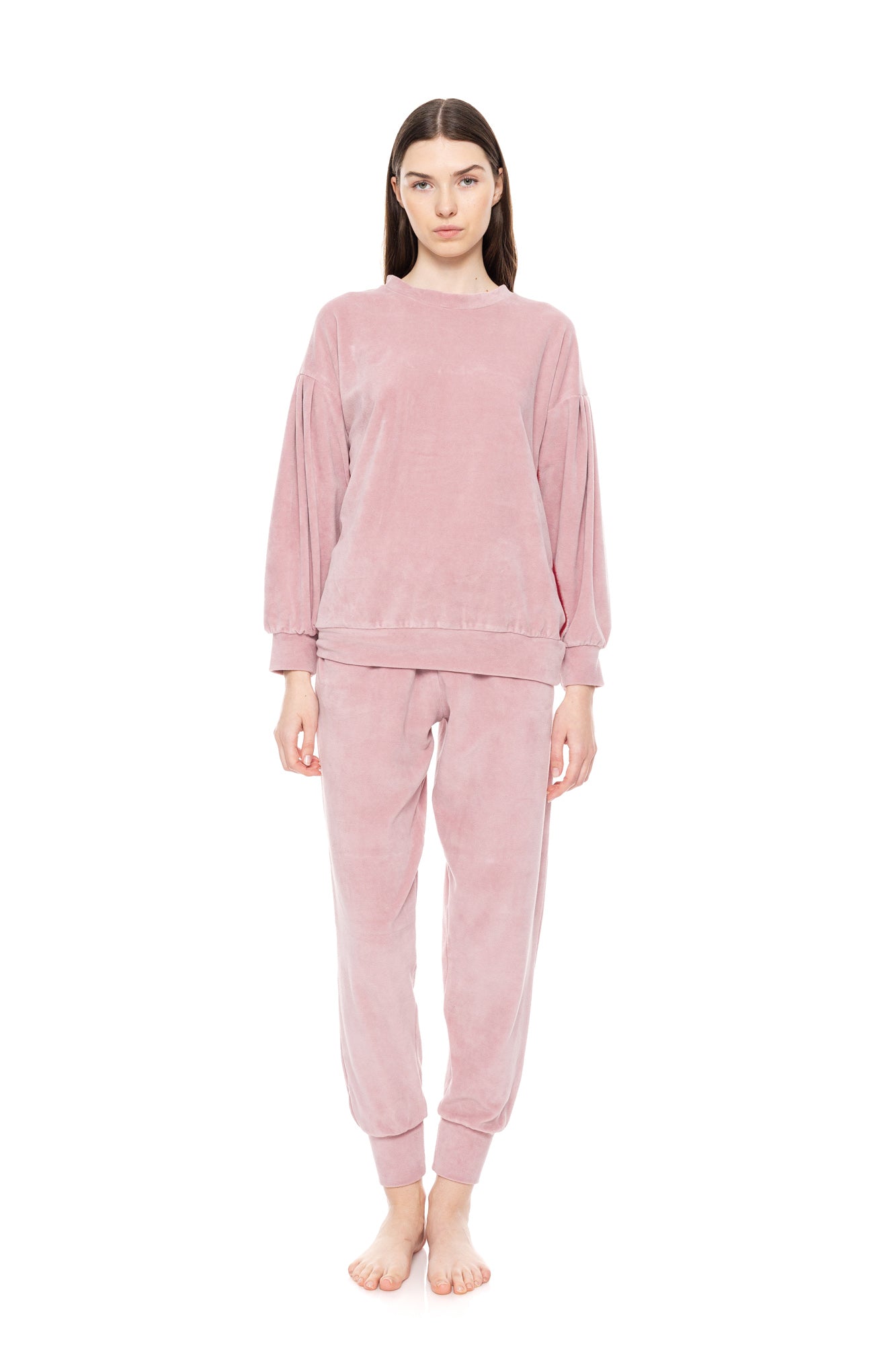 Pink Label - Homewear Velvet Stripe