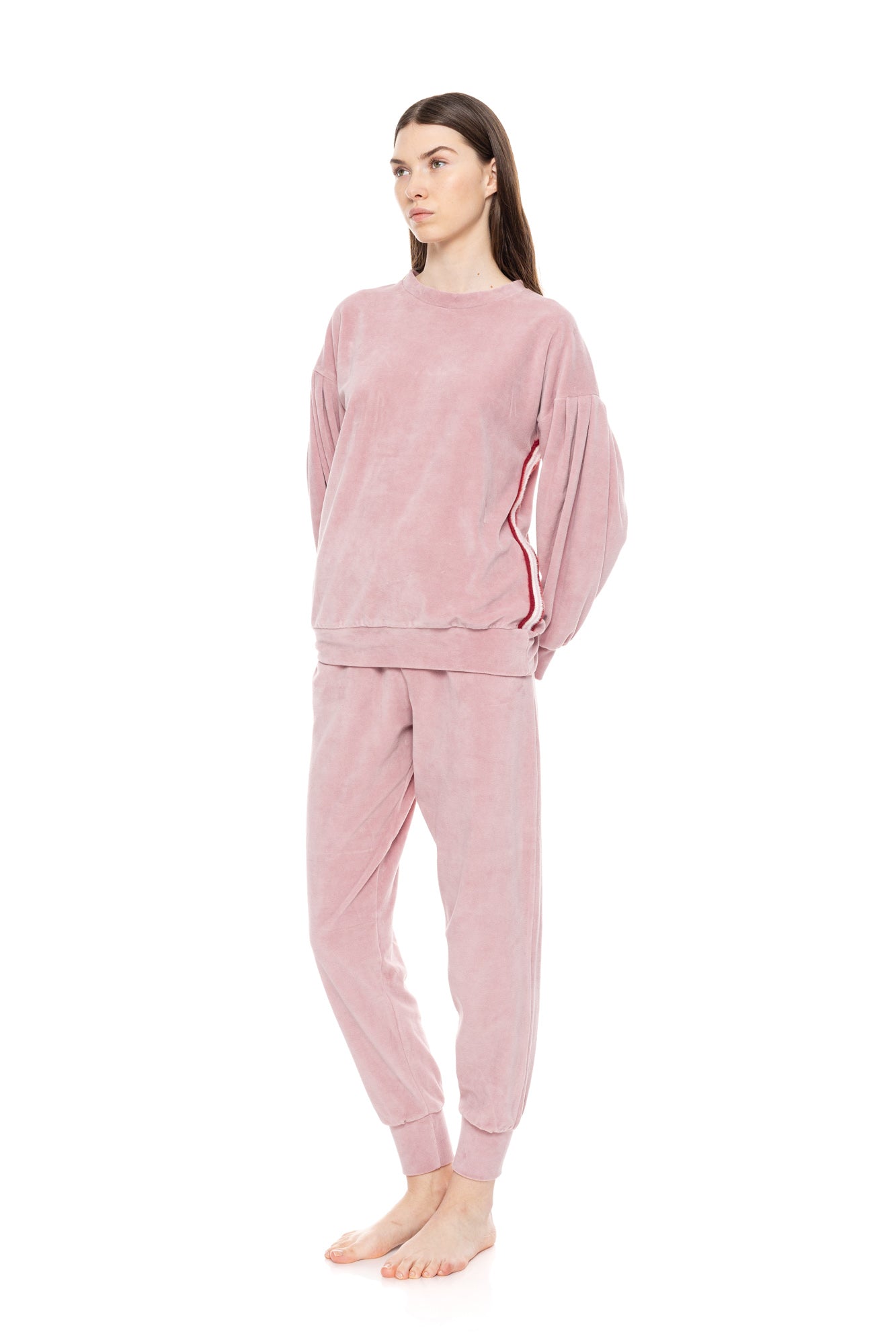 Pink Label - Homewear Velvet Stripe