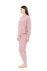 Pink Label - Homewear Velvet Stripe