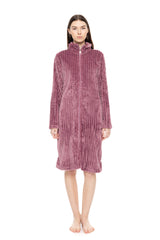 Pink Label - Robe Zipper Fleece Stripe