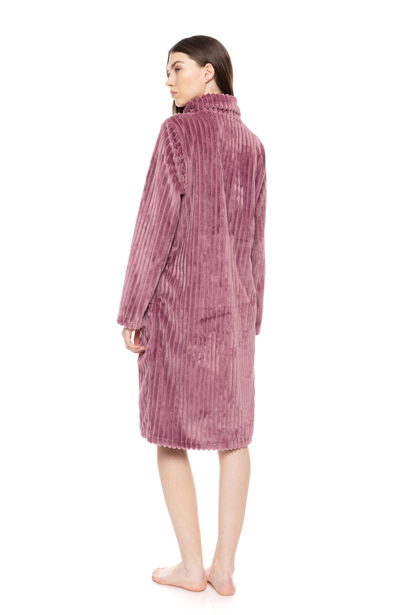 Pink Label - Robe Zipper Fleece Stripe