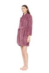 Pink Label - Robe Fleece Stripe