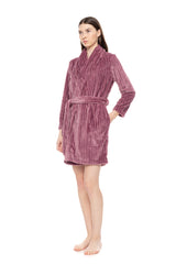 Pink Label - Robe Fleece Stripe