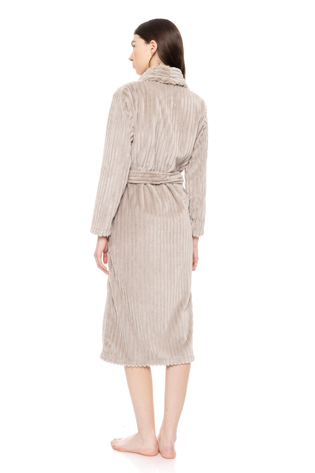 Pink Label - Robe Long Fleece Stripe