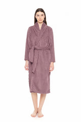 Pink Label - Robe Long Fleece Stripe
