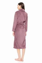 Pink Label - Robe Long Fleece Stripe