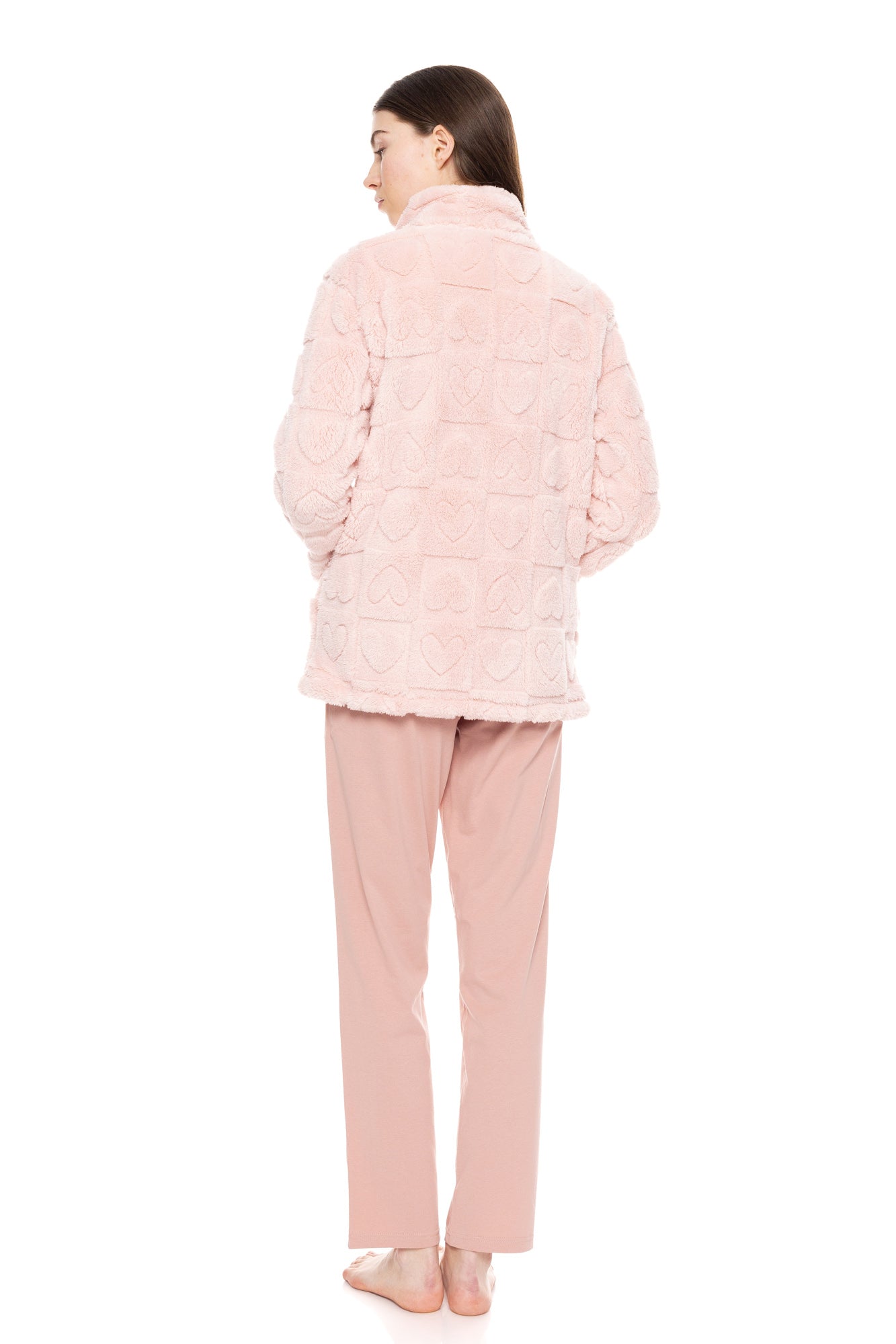 Pink Label - Robe Zipper Fleece Love