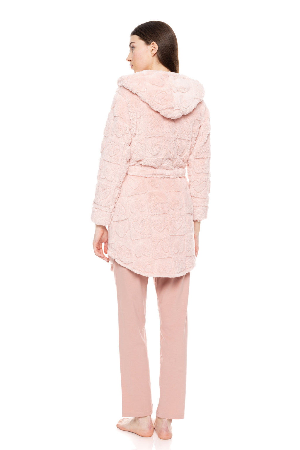 Pink Label - Robe Hood Fleece Love