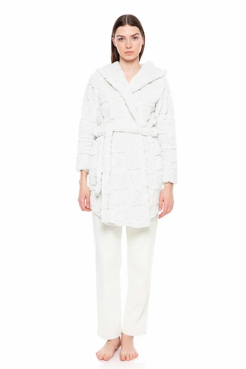 Pink Label - Robe Hood Fleece Love