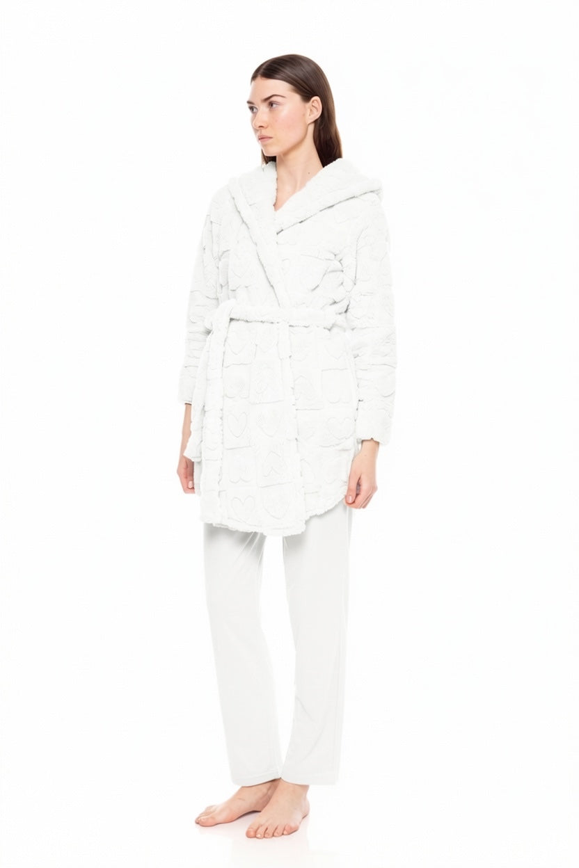 Pink Label - Robe Hood Fleece Love