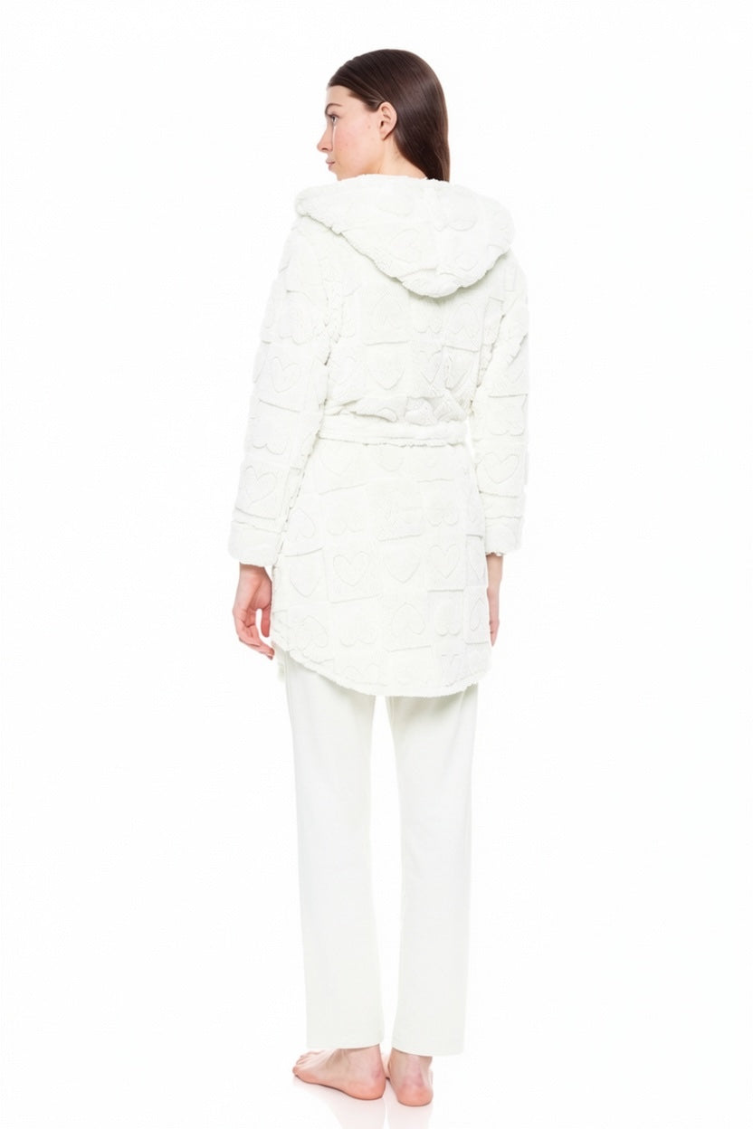 Pink Label - Robe Hood Fleece Love