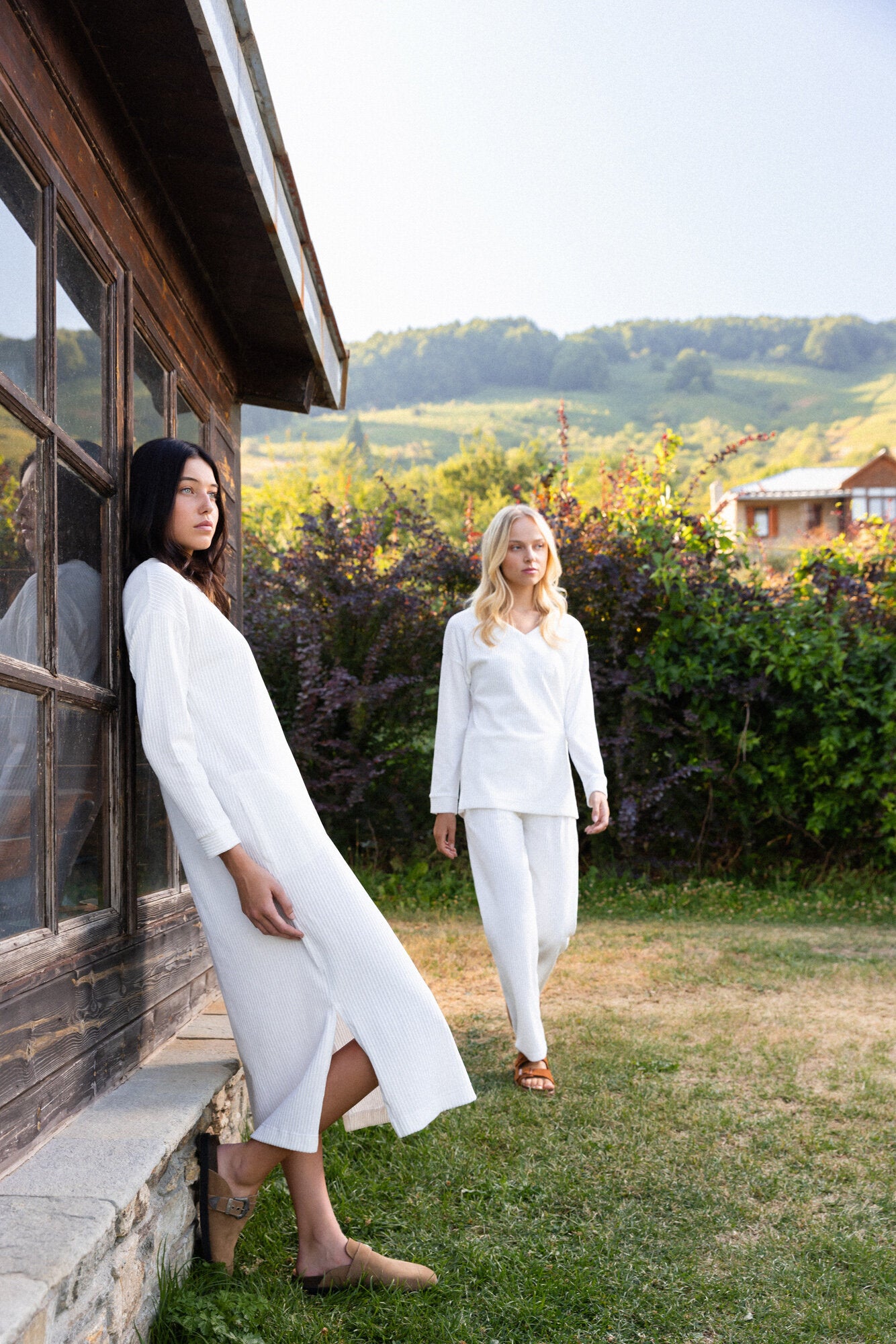 Pink Label - Pyjama V Velvet Stripe