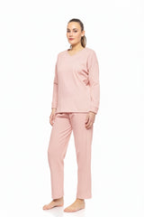 Pink Label - Pyjama V Velvet Stripe