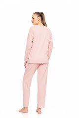 Pink Label - Pyjama V Velvet Stripe