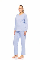 Pink Label - Pyjama V Velvet Stripe
