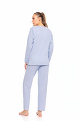 Pink Label - Pyjama V Velvet Stripe