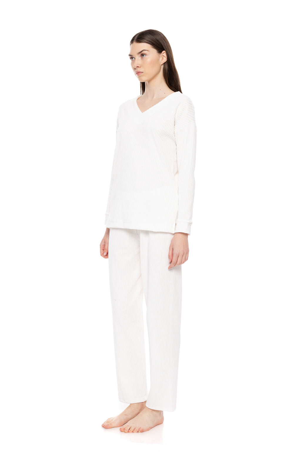 Pink Label - Pyjama V Velvet Stripe