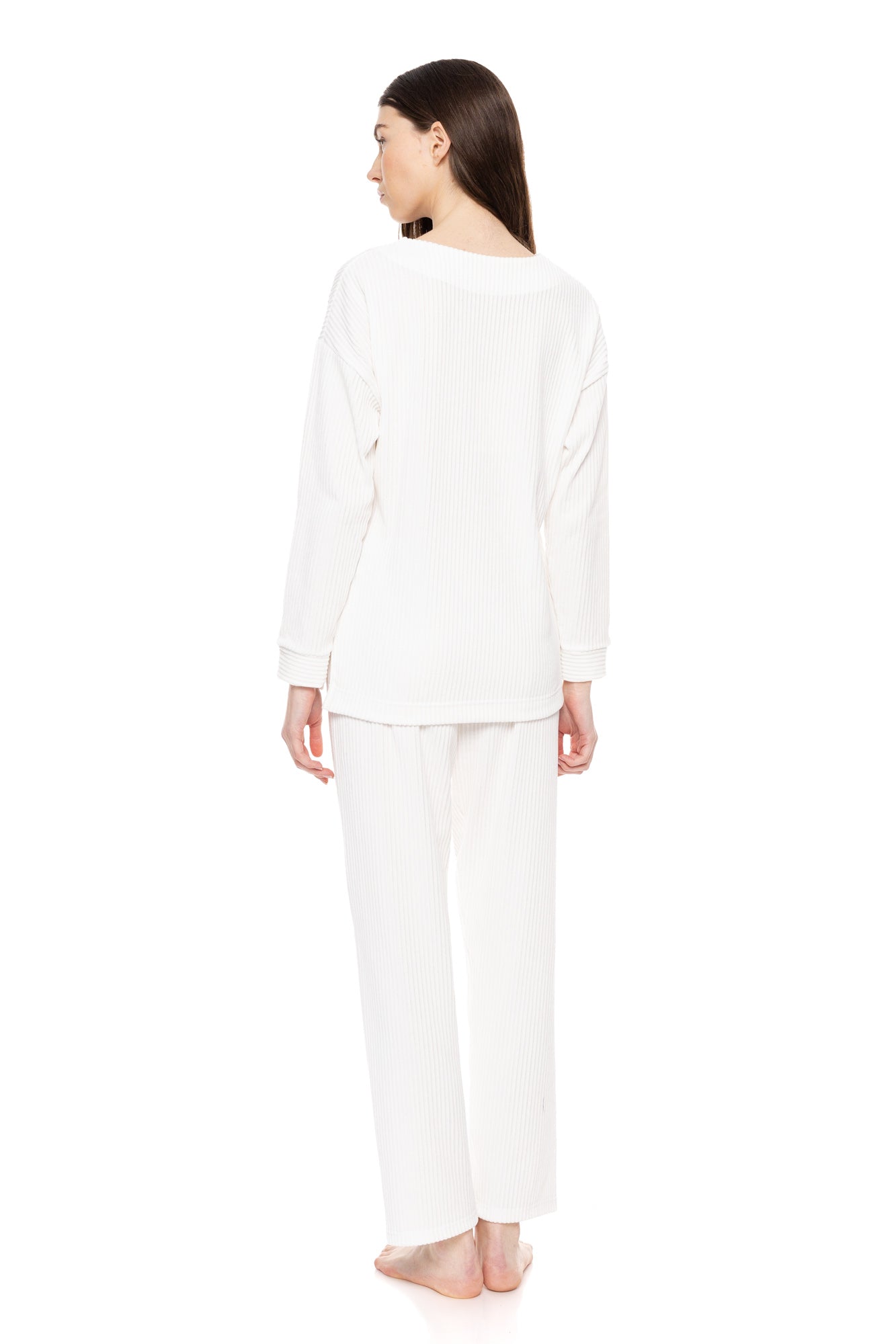 Pink Label - Pyjama V Velvet Stripe