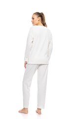 Pink Label - Pyjama V Velvet Stripe