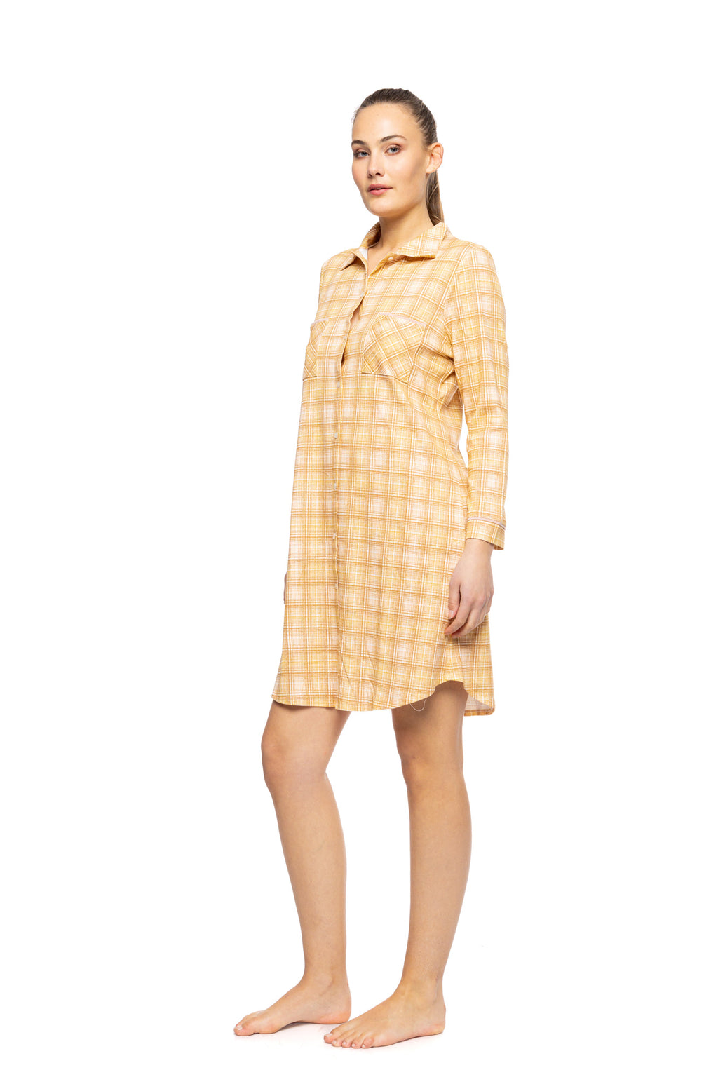 Pink Label - Nightgown Gold Plaid