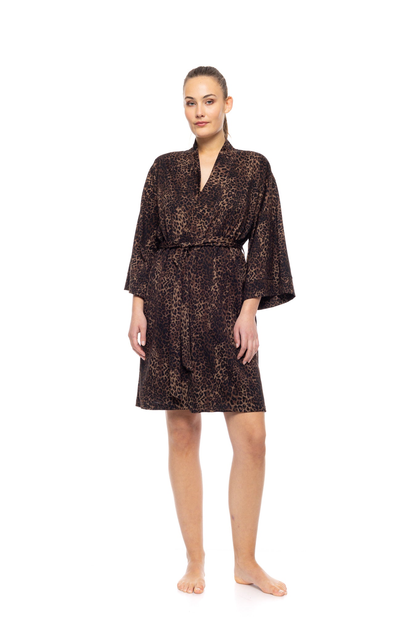 Pink Label - Robe Kimono Leopard