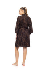 Pink Label - Robe Kimono Leopard