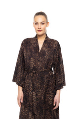Pink Label - Robe Kimono Leopard
