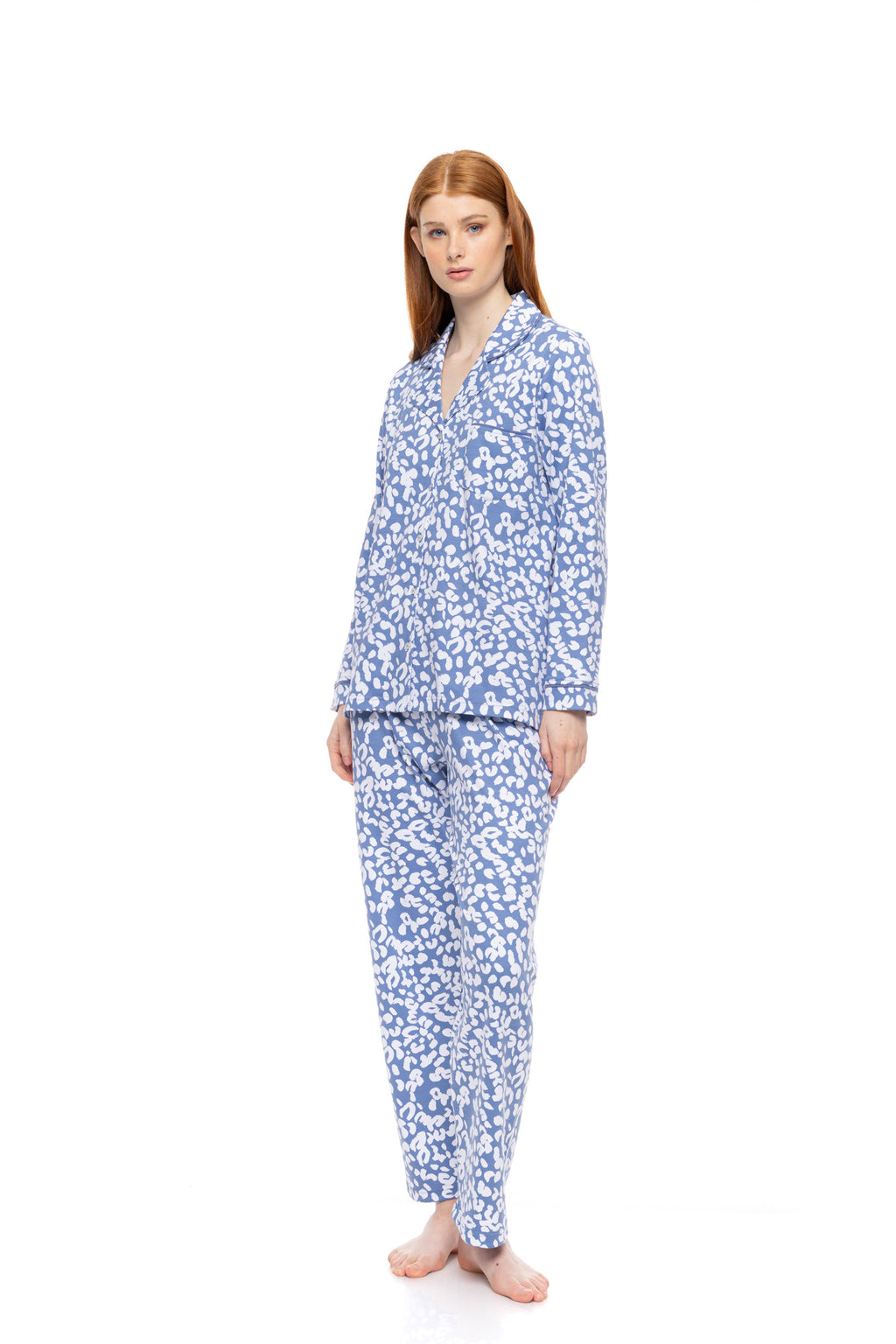 Pink Label - Pyjama Buttoned Dream Blue Leo