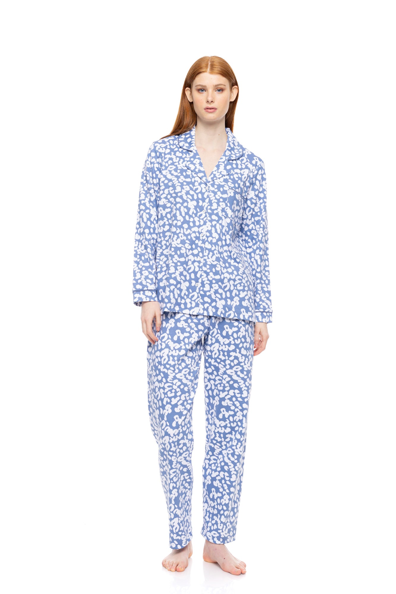 Pink Label - Pyjama Buttoned Dream Blue Leo