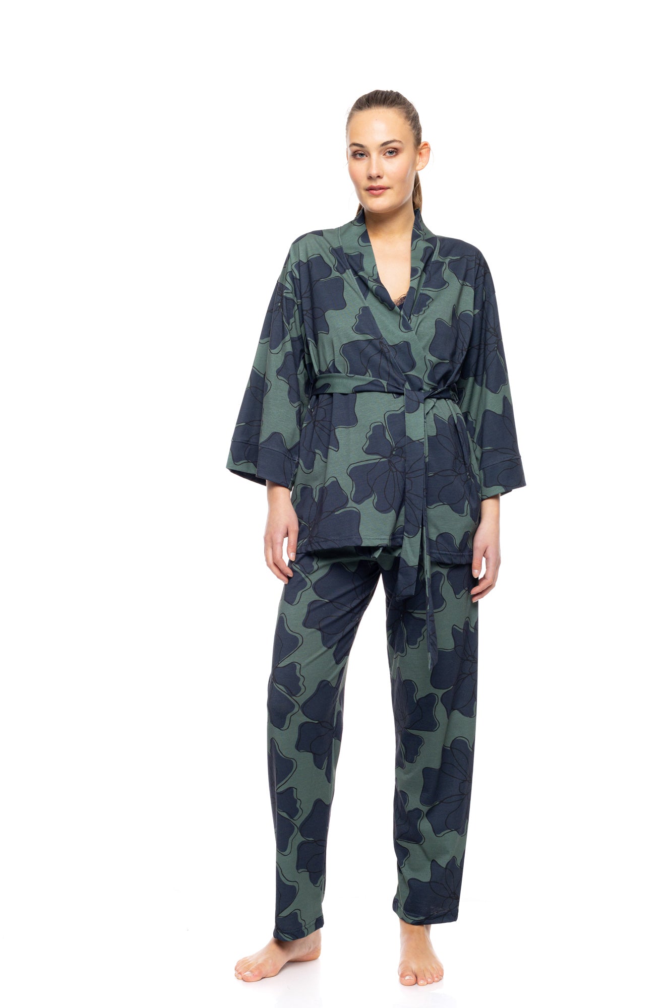 Pink Label - Pyjama 3Cps Set Forest Bloom