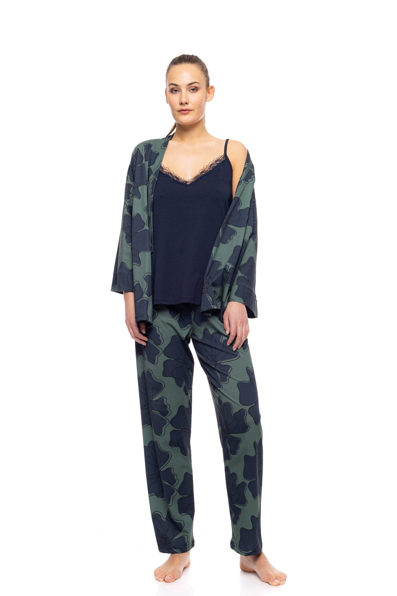 Pink Label - Pyjama 3Cps Set Forest Bloom