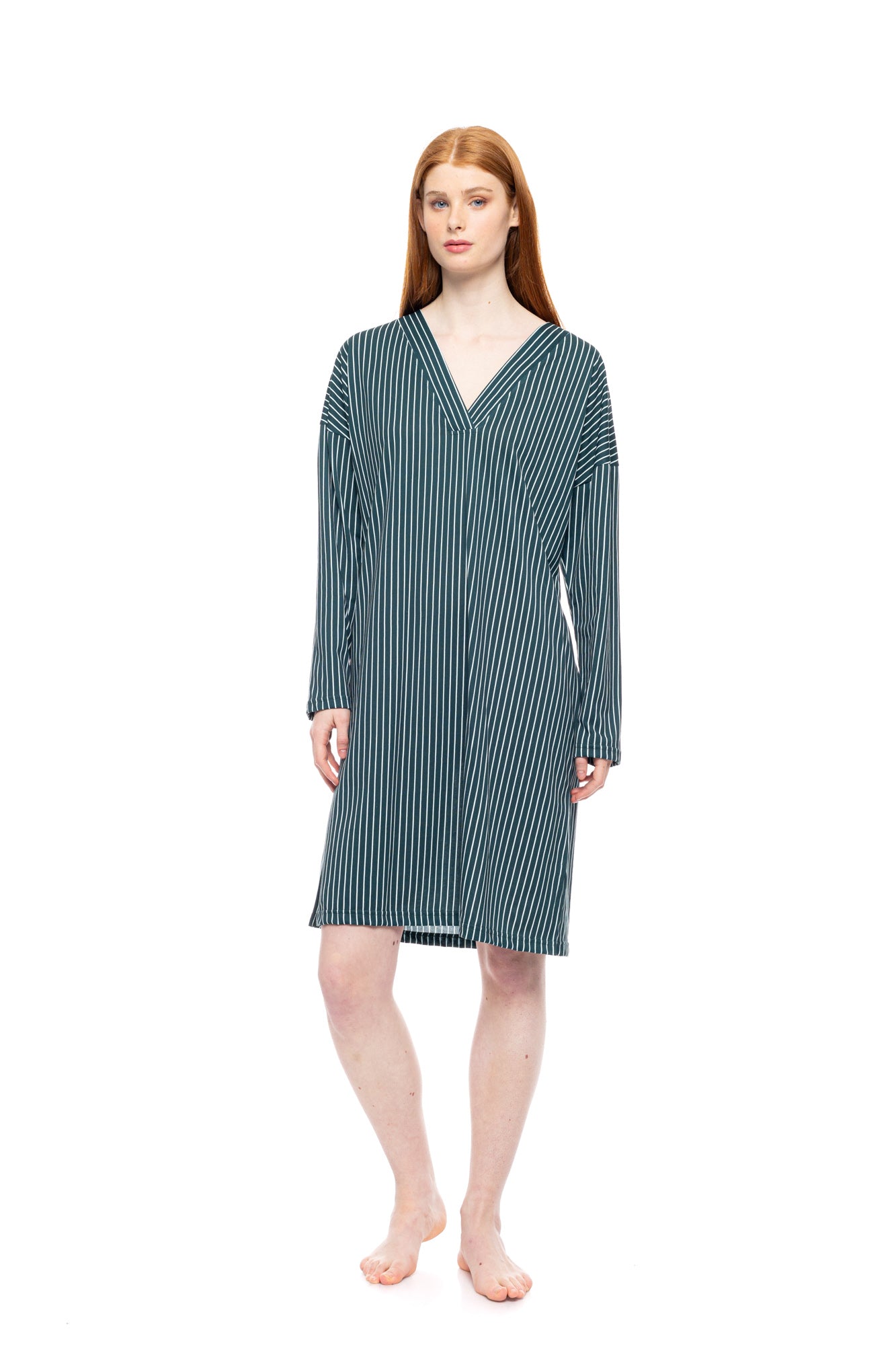 Pink Label - Nightgown Green Forest Stripes