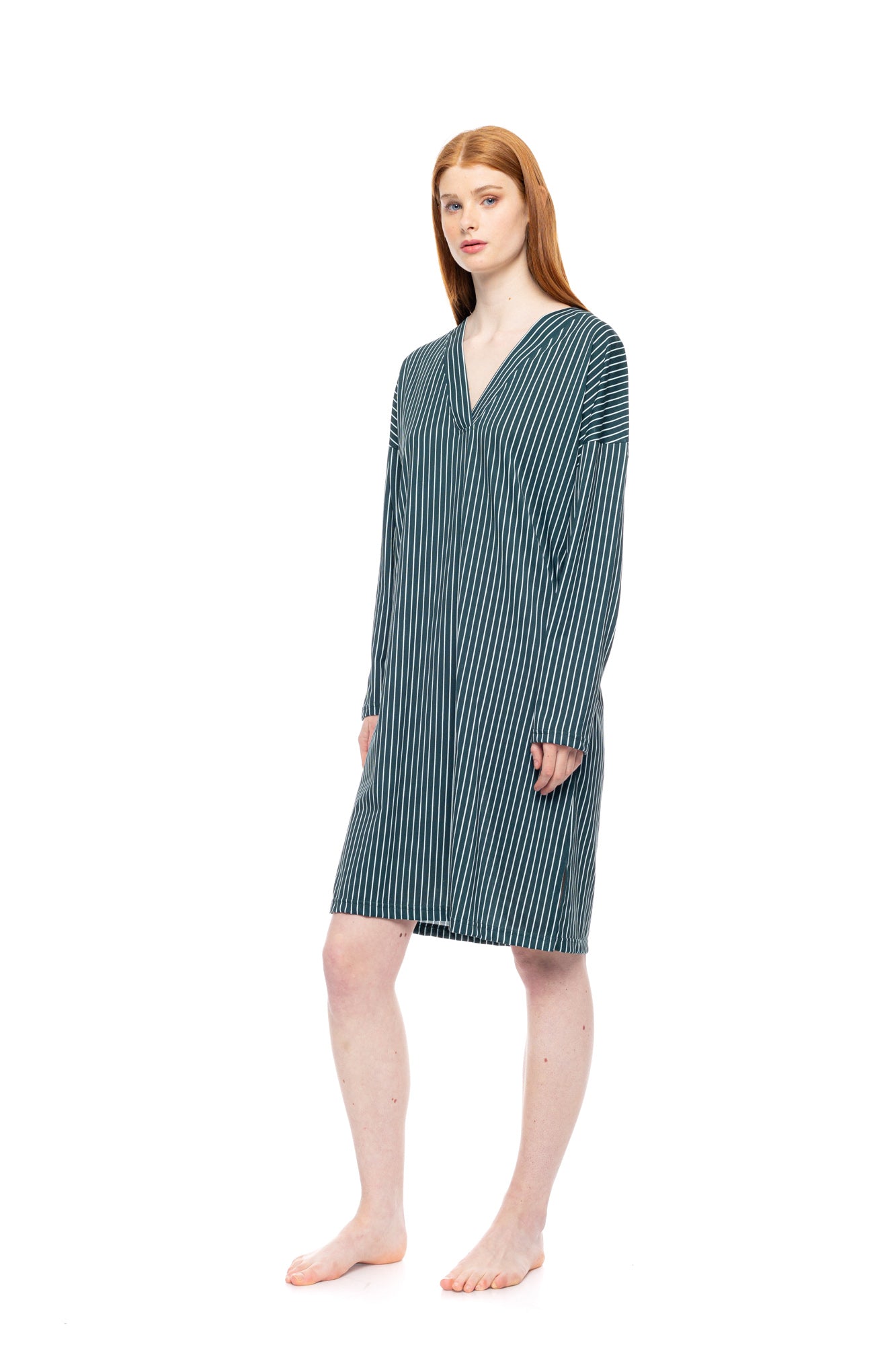 Pink Label - Nightgown Green Forest Stripes
