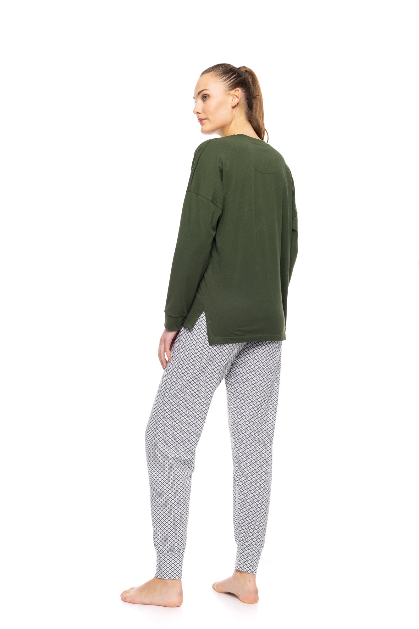 Pink Label - Pyjama Modern Flower Green